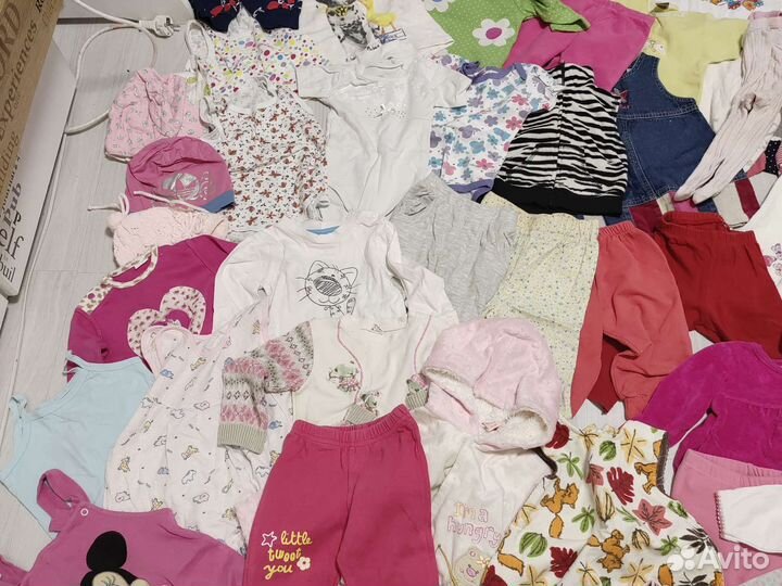 Одежда для девочки 3-12 мес отдам за порошок