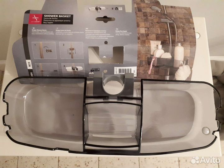 Полочка навесная на душевую штангу