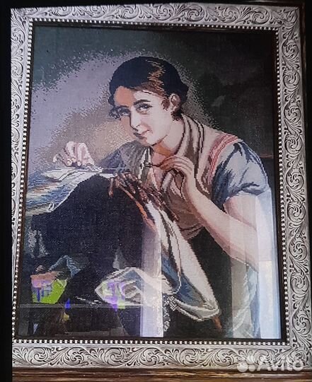 Кружевница Тропинин вышивка ручная работа