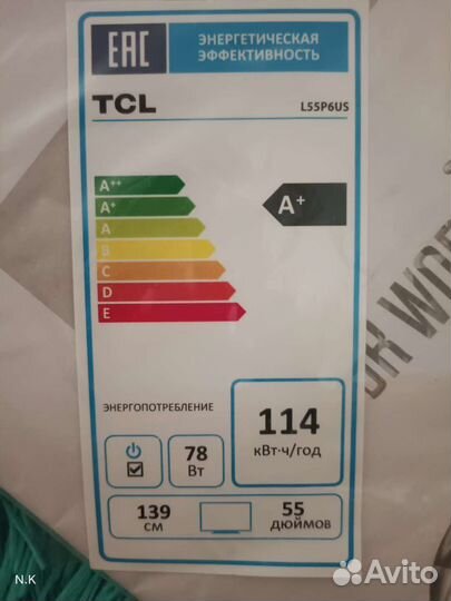 Телевизор TCL L55P6US