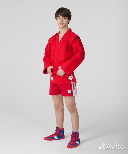 Куртка для самбо start, хлопок, красный
