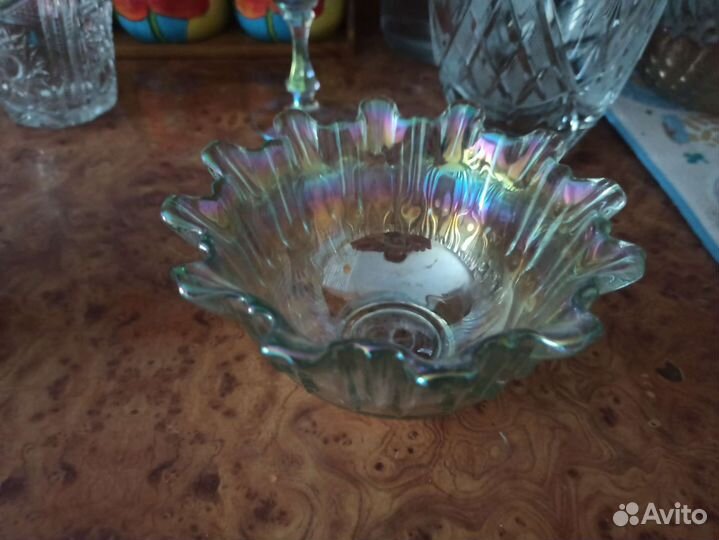 Салатница цветное стекло