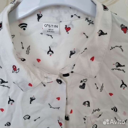 Рубашка блузка для девочки 140 ostin