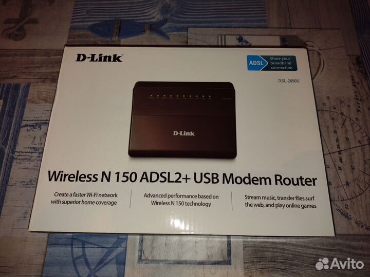 Модем роутер D-Link N 150 adsl2+