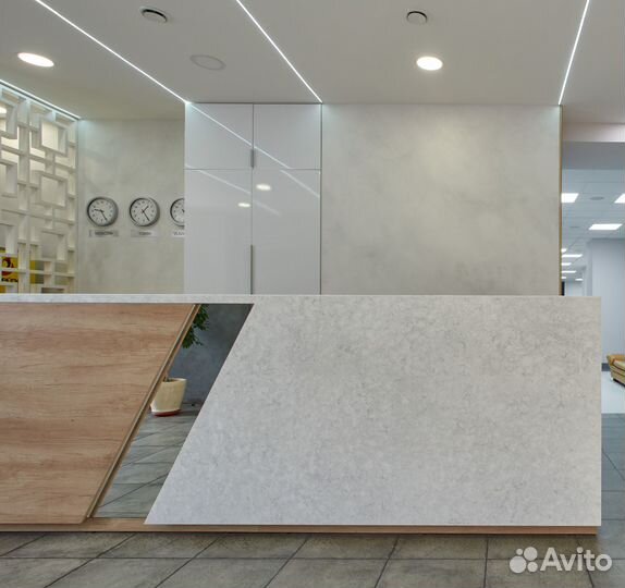 Стойка рессепшн из искусственного камня