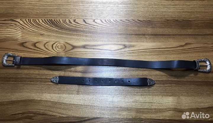 Кожаный ремень в стиле вестерн