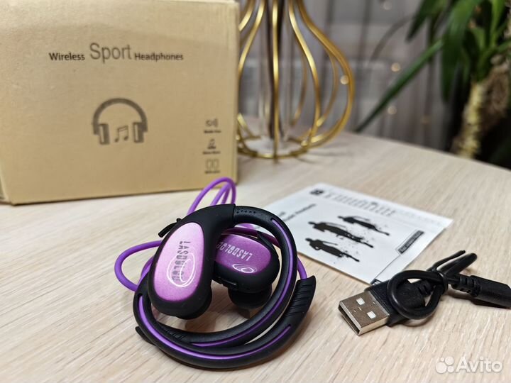 Наушники беспроводные для бега спорта новые