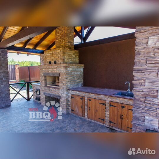 Мангал из кирпича, барбекю комплекс