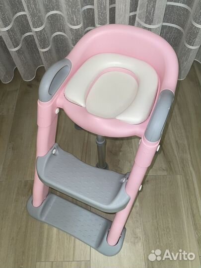 Детское сиденье на унитаз со ступенькой