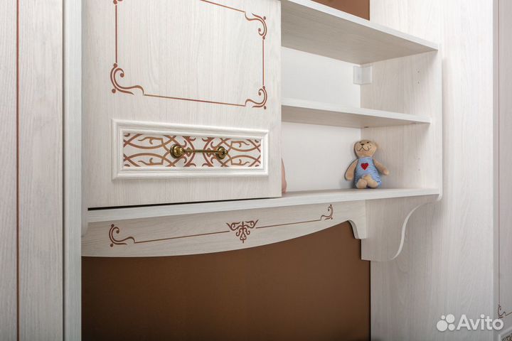 Письменный стол с полкой Флоренция, цвет ясень анк