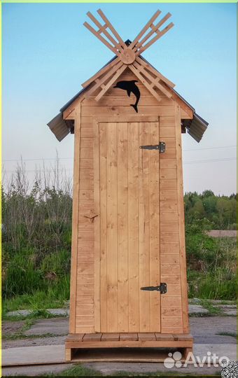 Уличный туалет деревянный GAR206