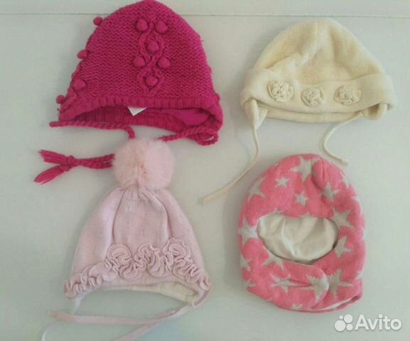 Шапка зима/демисезон на девочку от 0 до 1 года
