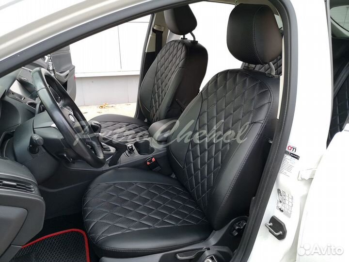 Чехлы на Форд Фокус 3 (титаниум) с установкой