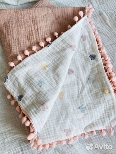 Детский плед из муслина двусторонний