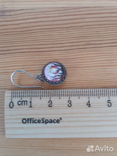 Серьги Финифть советского периода