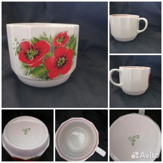 Чайные чашки клеймо СССР Вербилки Чайка Конаково