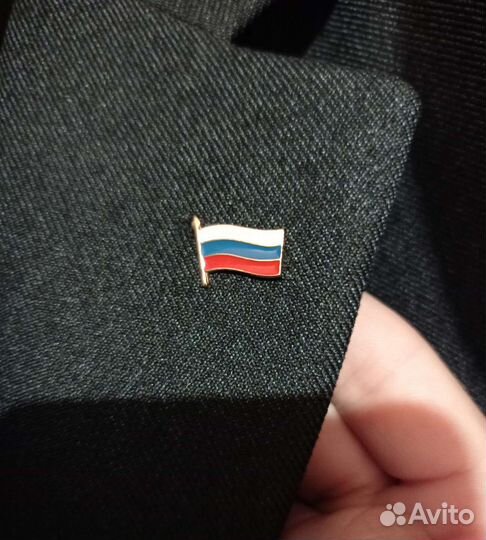 Значок Флаг России Триколор (Новый)