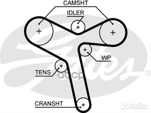 Ремень грм зубчатый с роликами, комплект K01564