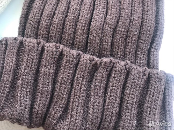 Шапка бини женская светлая