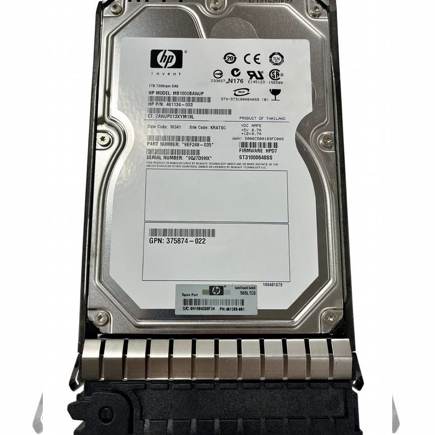 [MB1000BAWJP] Жесткий Диск Hp 1tb Sas 3,5" Hdd Mb1000bawjp