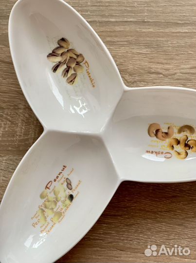 Отличный подарок. Новая менажница/блюдо. Фарфор