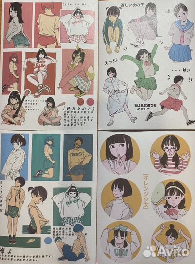 Наклейки в разных стилях аниме