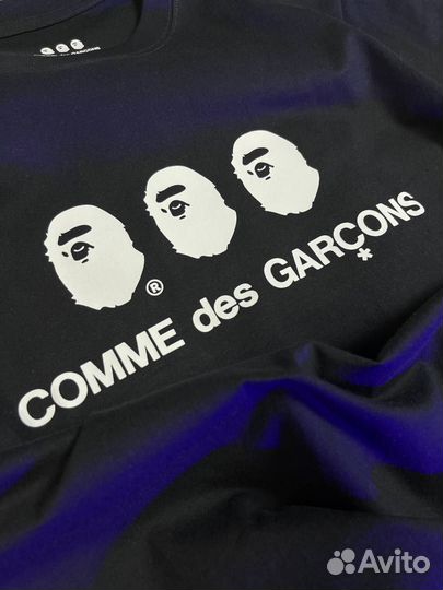 Футболка Comme des garcons чëрная lux