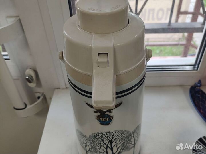 Термос большой 3 литра помповый