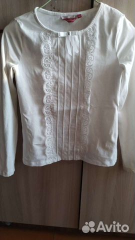 Блузки белые для девочки в школу