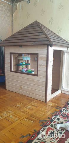 Детский игровой домик, деревянный