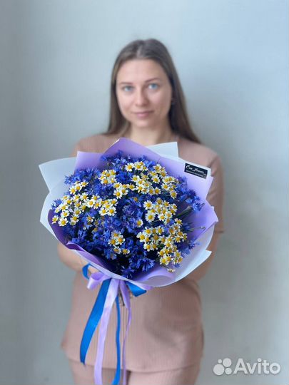 Васильки с ромашками