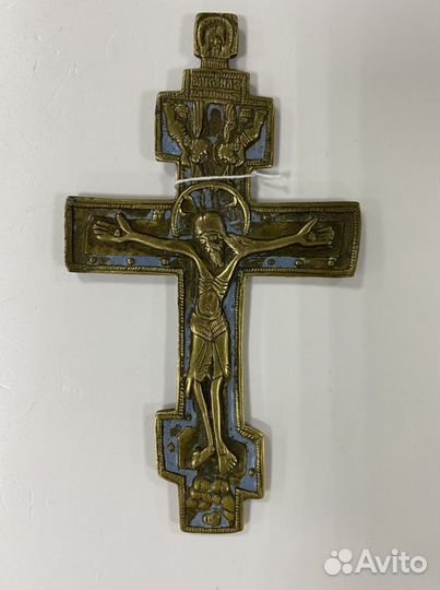 Крест Распятие эмаль к. 19 века