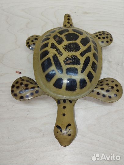 Игрушка СССР. черепаха. Металл