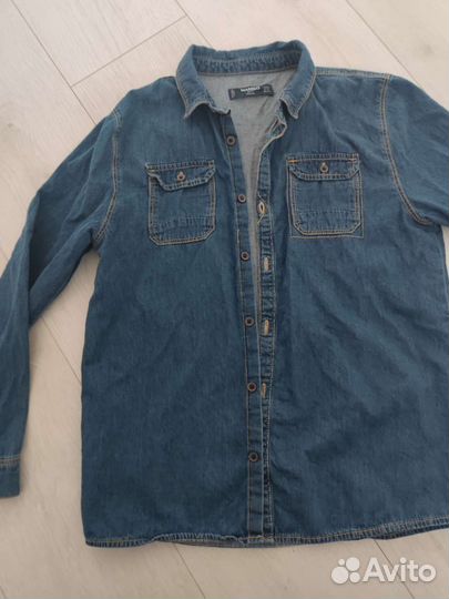Джинсовая рубашка mango 152