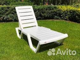 Пластик новый шезлонг для дома и дачи арт.2002