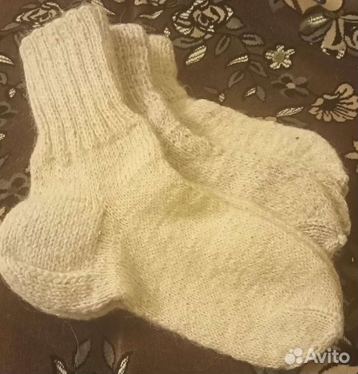 Носки шерстяные, ручная вязка