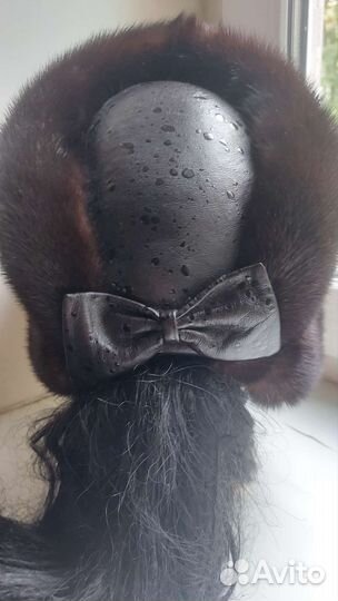Шапка зимняя норковая женская