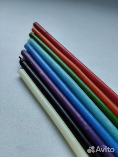 Свечи восковые цветные