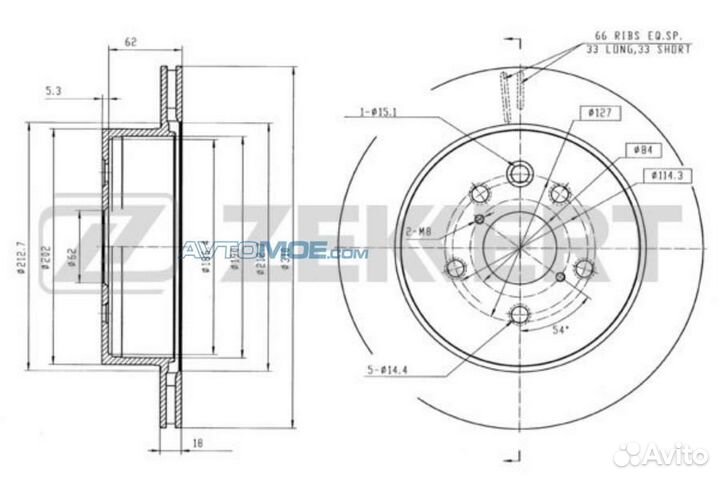 Диск торм. зад. Lexus GS300/350/430/450H (S191) 05