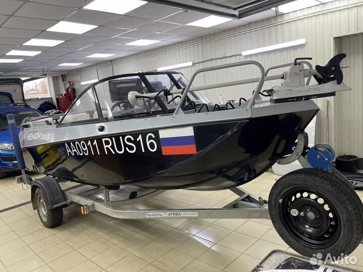 Неман 500 DC с лодочным мотором hidea 60