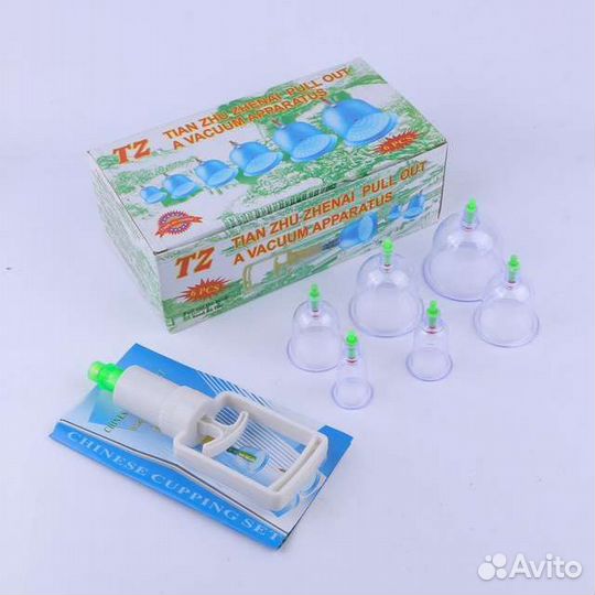 Вакуумные банки для массажа 6 шт