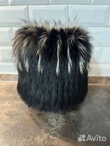 Шапка женская вязанная из пуха кролика
