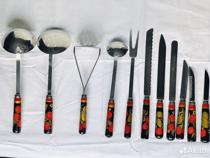 Набор СССР из нержавейки хохлома