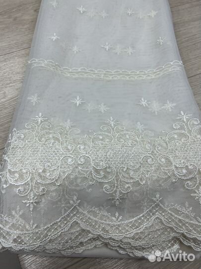 Тюль с вышивкой, однотонные тюли