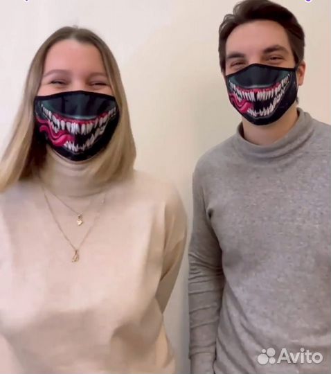 Маска многоразовая тканевая