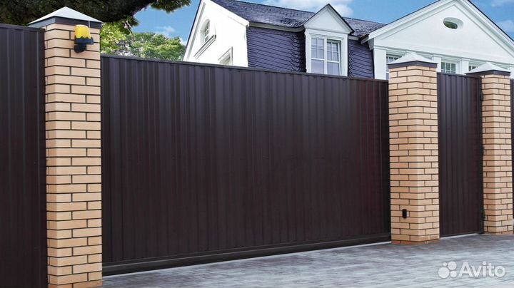 Откатные ворота с установкой