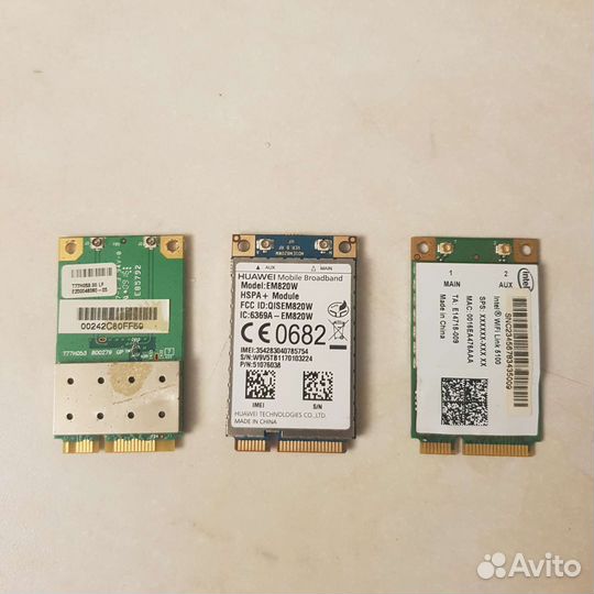 Wifi модули и антены для ноутбуков