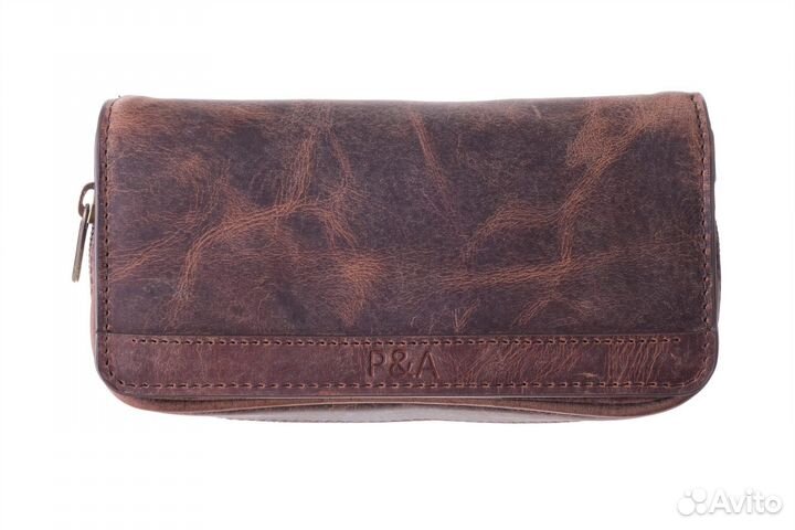 Сумка для двух трубок кожа буйвола Италия