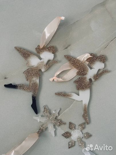 Новогодние игрушки из эпоксидной смолы