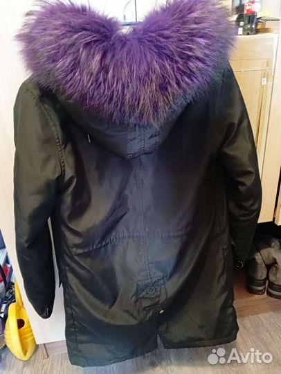 Парка женская с натуральным мехом